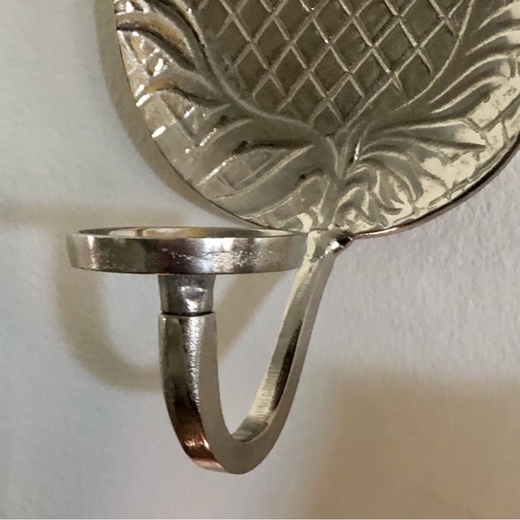 New! Large Silver Metal Hawaiian Pineapple Candle Holder/Sconce - Picture 5 of 10